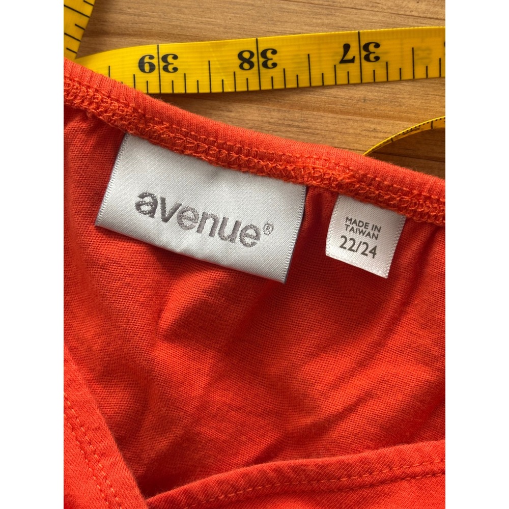 Avenue Maxi Dress 22/24 Orange Sleeveless Ring Detail V-Neck Surplice - Picture 5 of 10
